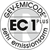 Zertifiziert durch GEV-EMICODE ®,       EC 1PLUS R – sehr emissionsarm.